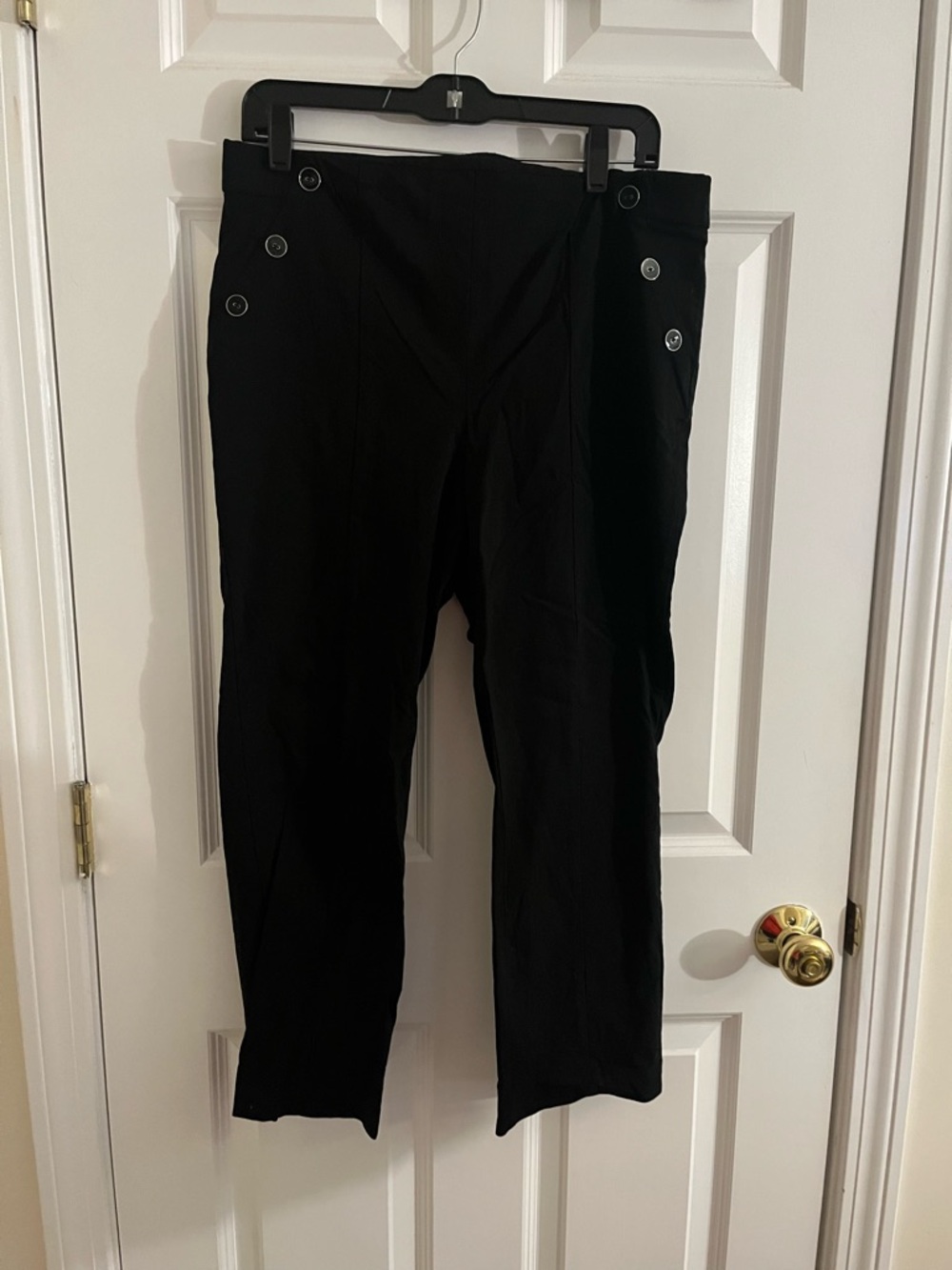 Rafaella Black Cropped Sailor Pants
